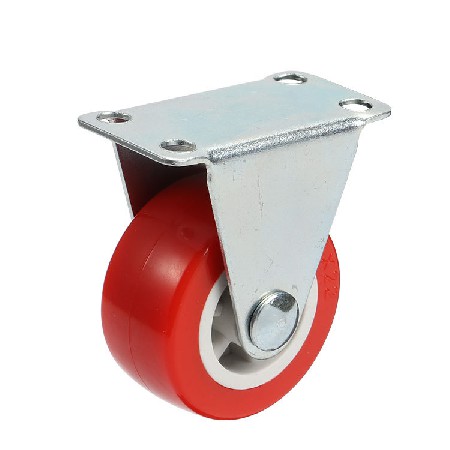 简易衣柜配件微型1.5寸红色通花固定脚轮家具/屏风活动耐用滑轨